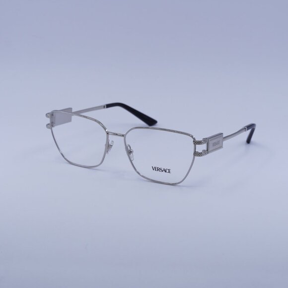 Versace VE1301 1000 Eyeglasses Silver 57mm Cat Eye Frame - Picture 6 of 10